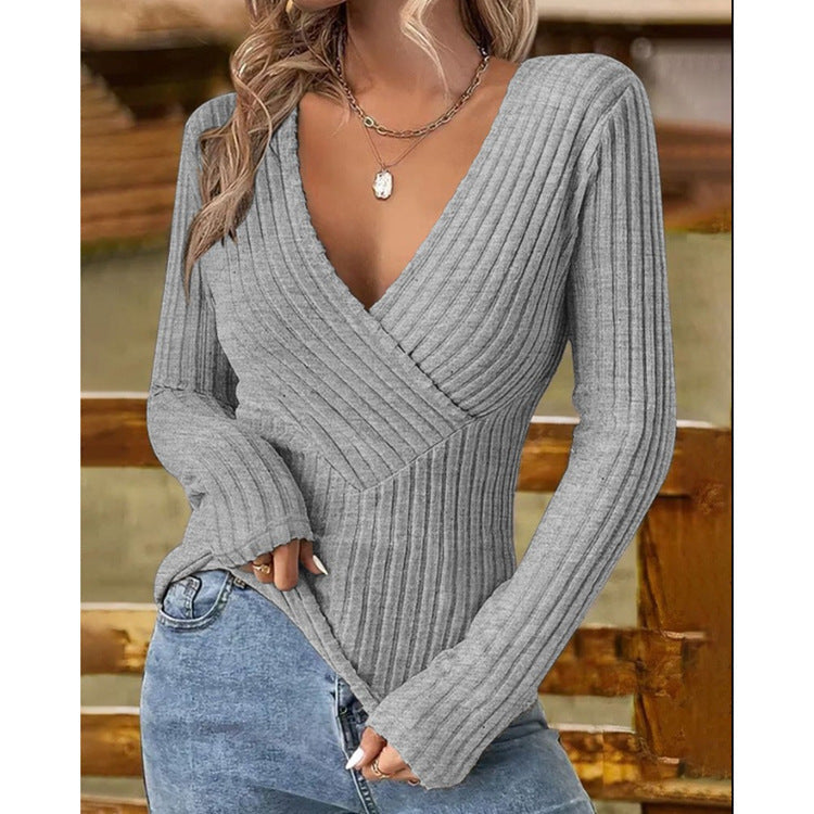 Ashley™ | Pull élégant à col en V LuvaParis