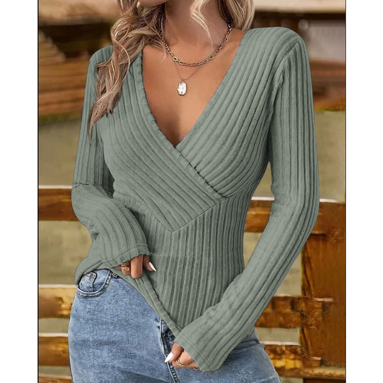 Ashley™ | Pull élégant à col en V LuvaParis