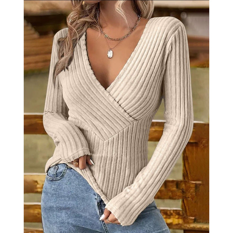 Ashley™ | Pull élégant à col en V LuvaParis