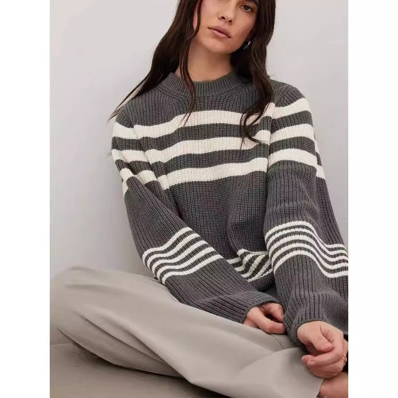Erica™ | Pull Élégant à Rayures LuvaParis