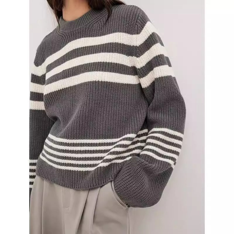 Erica™ | Pull Élégant à Rayures LuvaParis