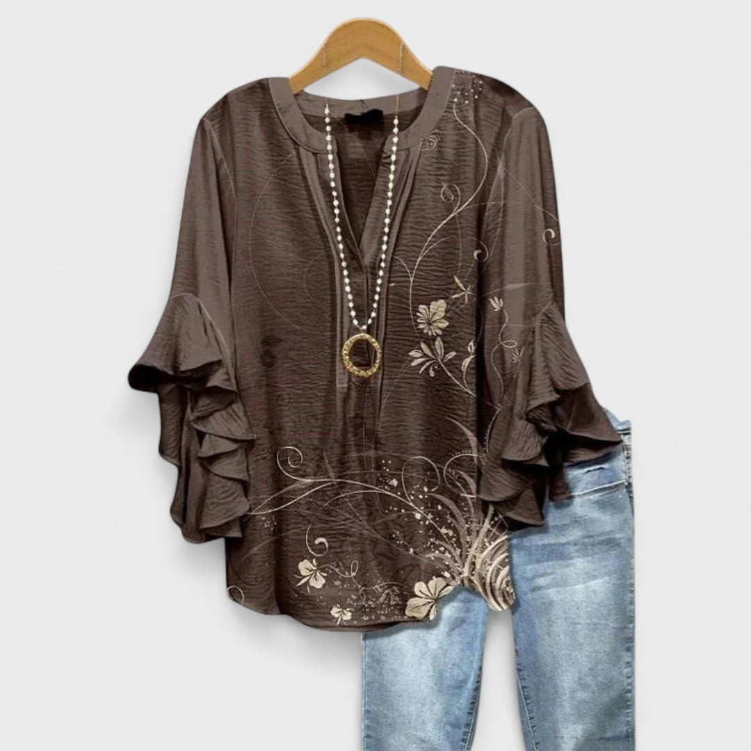 Isabella - Blouse à Fleurs Élégantes LuvaParis