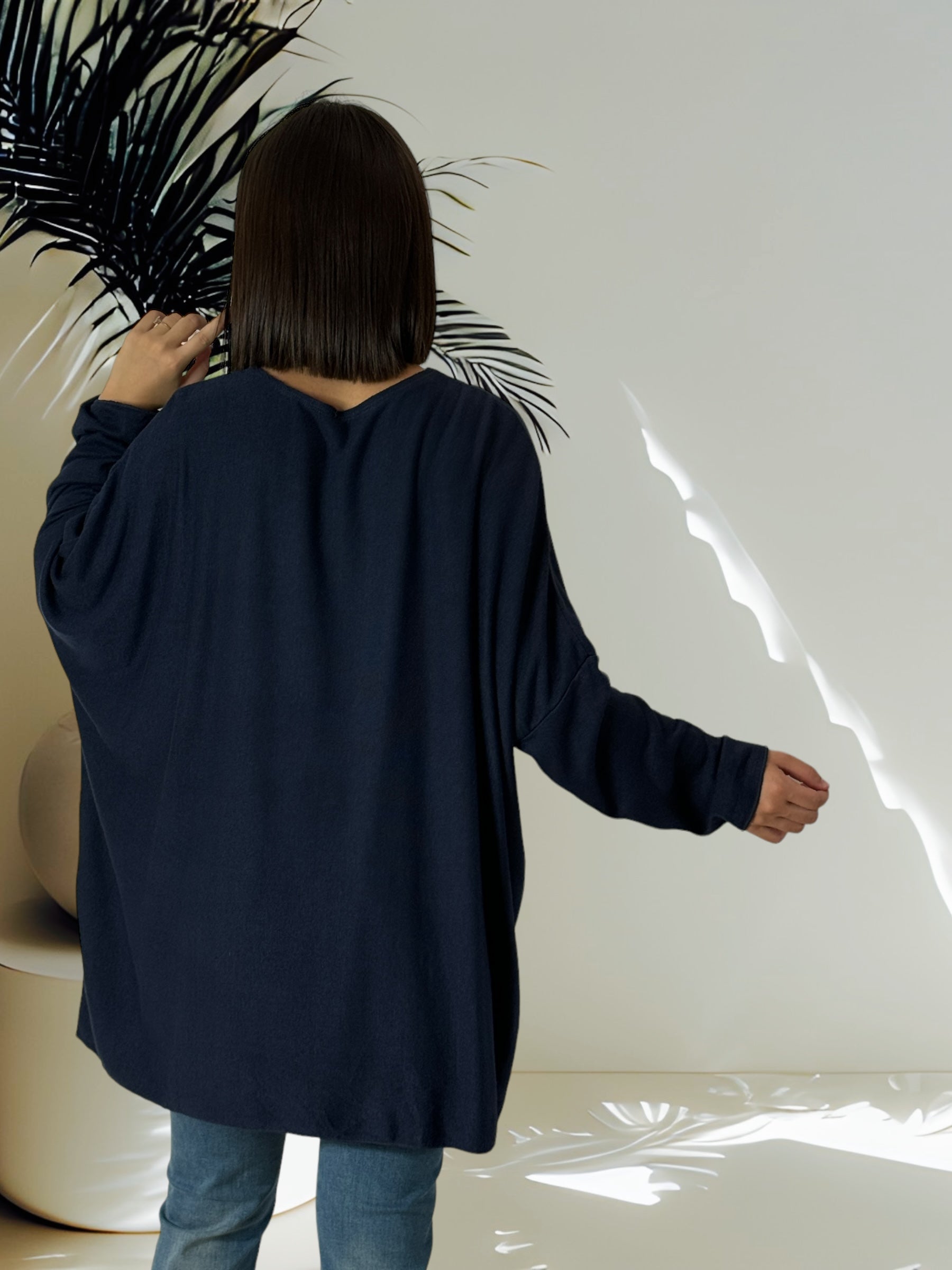 CAPRIO - PULL MARINE EN MAILLE FLUIDE JUSQU'A LA TAILLE 54 LuvaParis