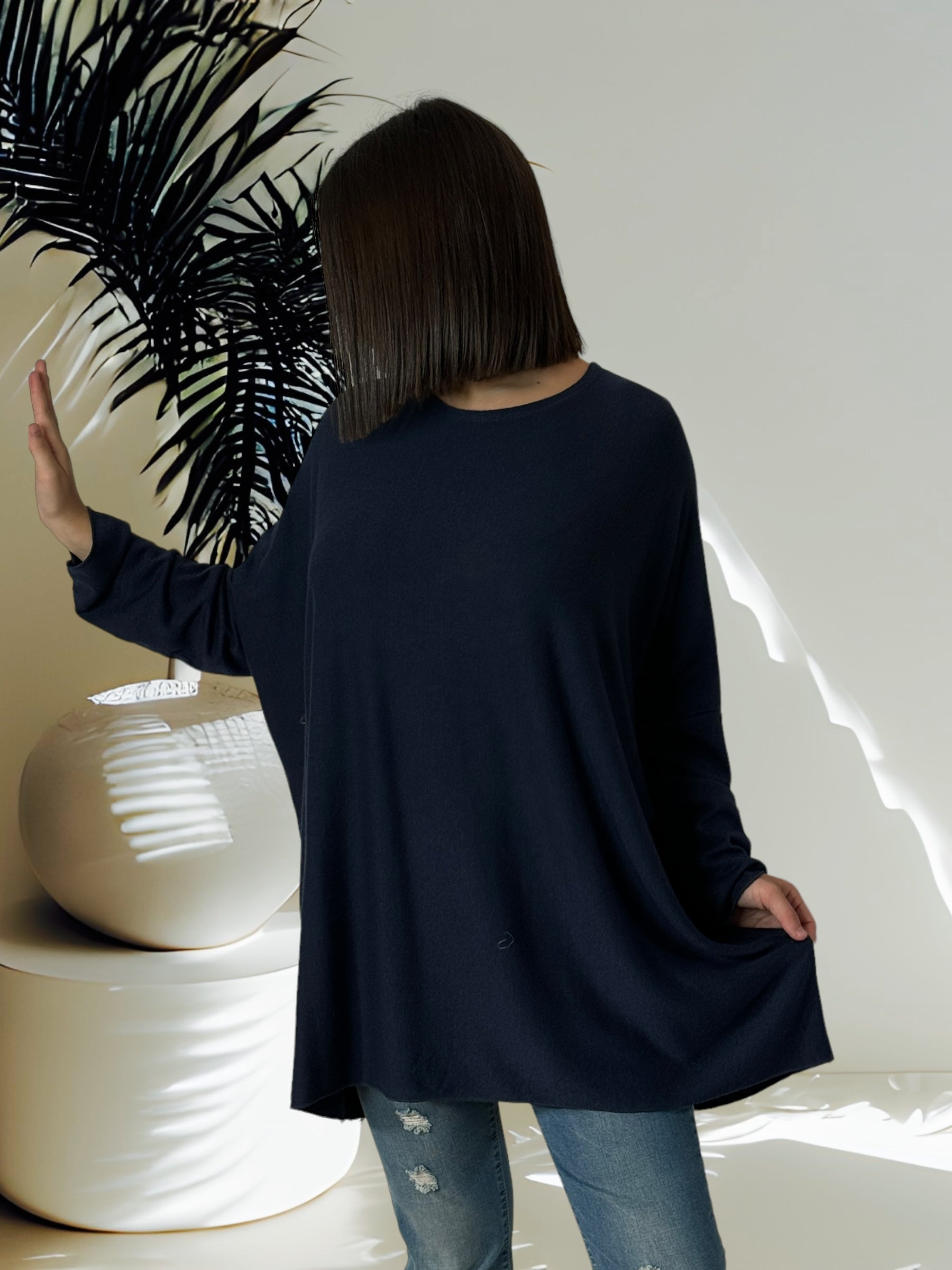 CAPRIO - PULL MARINE EN MAILLE FLUIDE JUSQU'A LA TAILLE 54 LuvaParis