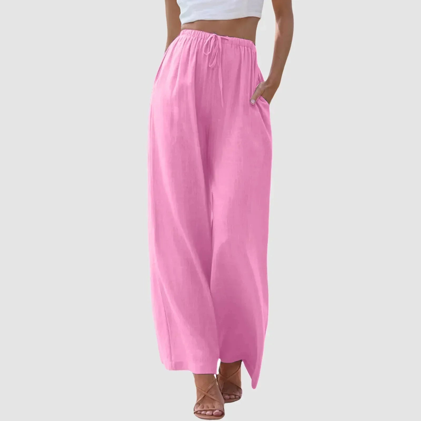 Isla | Pantalon taille haute à jambes larges LuvaParis