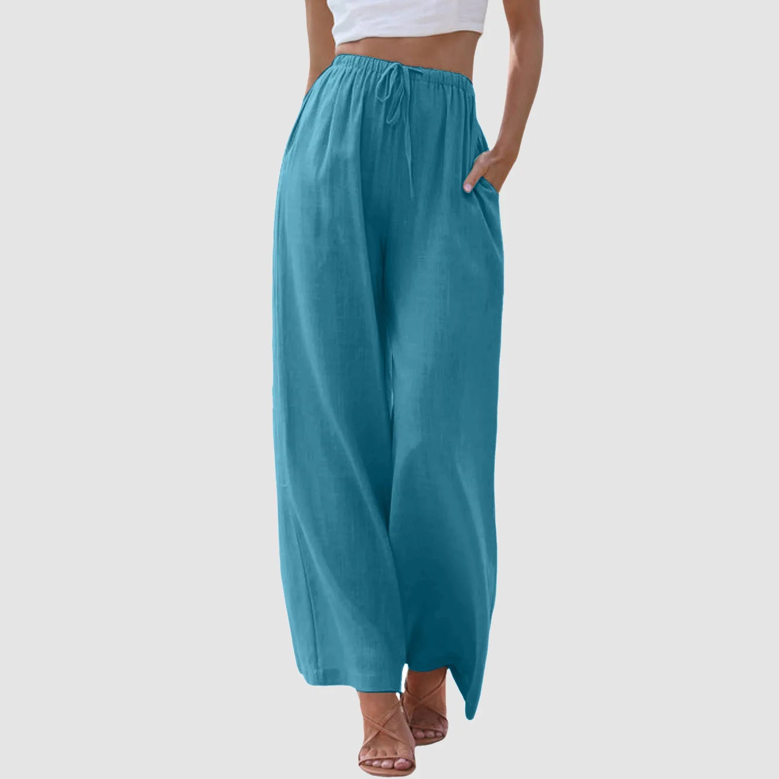 Isla | Pantalon taille haute à jambes larges LuvaParis
