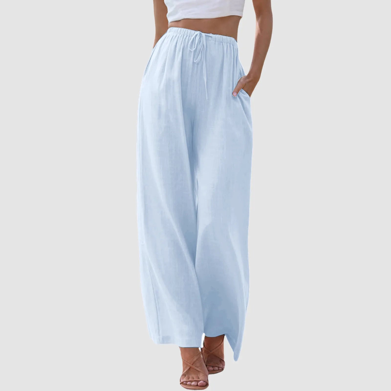 Isla | Pantalon taille haute à jambes larges LuvaParis
