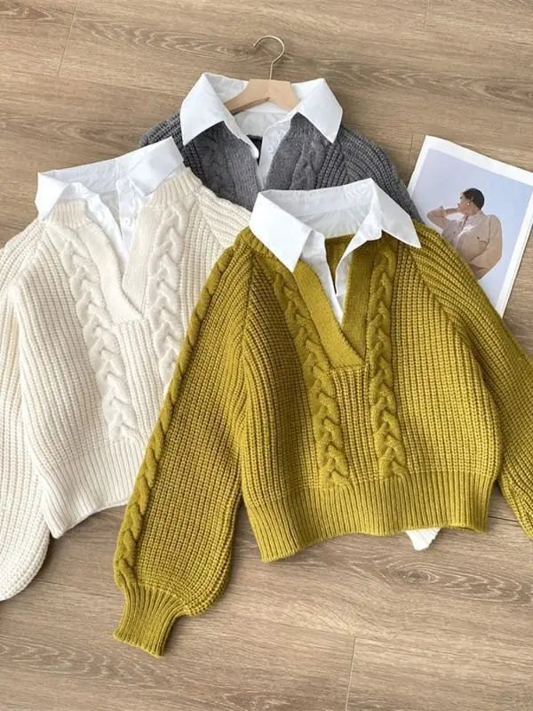 Clémence™ | Pull Rétro Duo Cocon LuvaParis