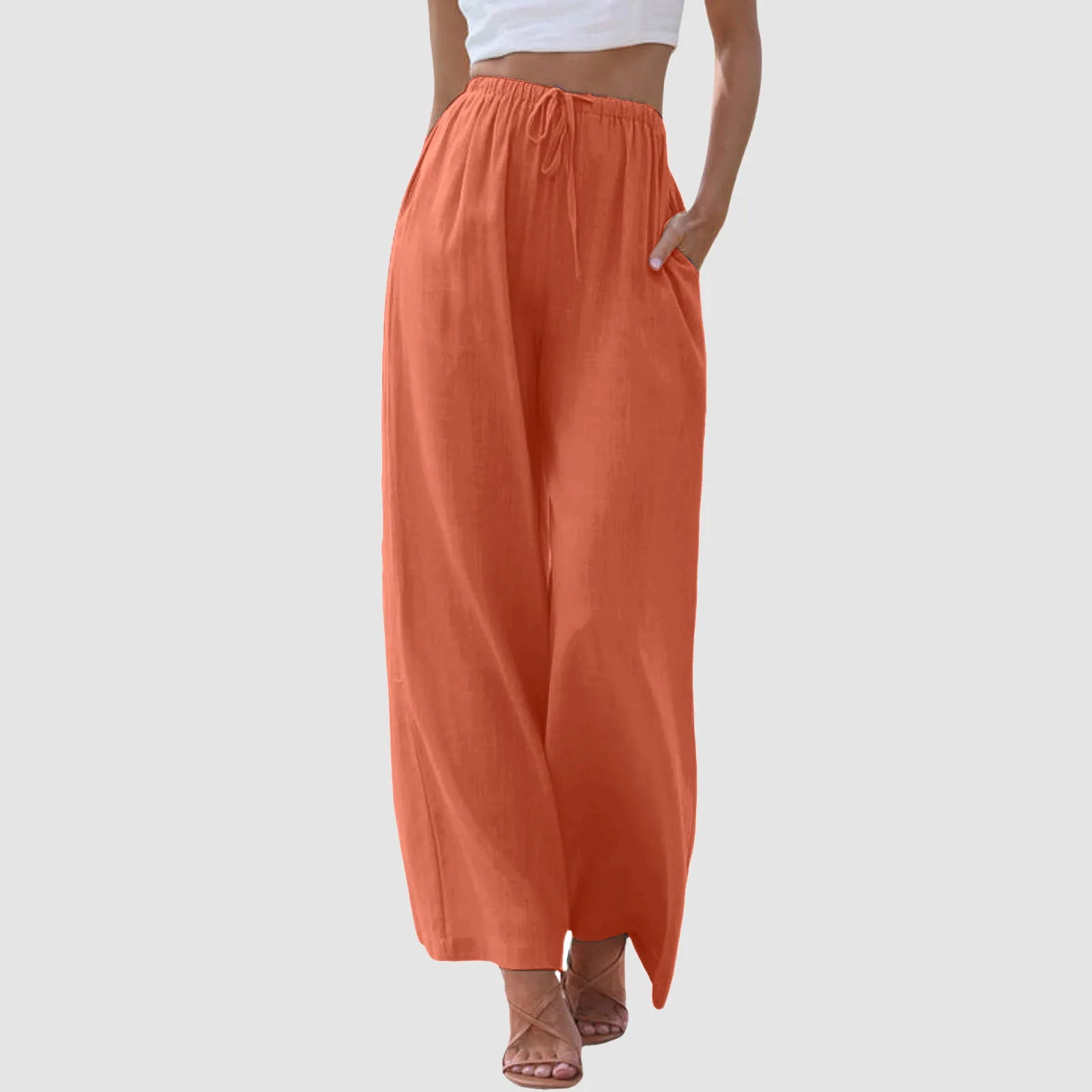 Isla | Pantalon taille haute à jambes larges LuvaParis