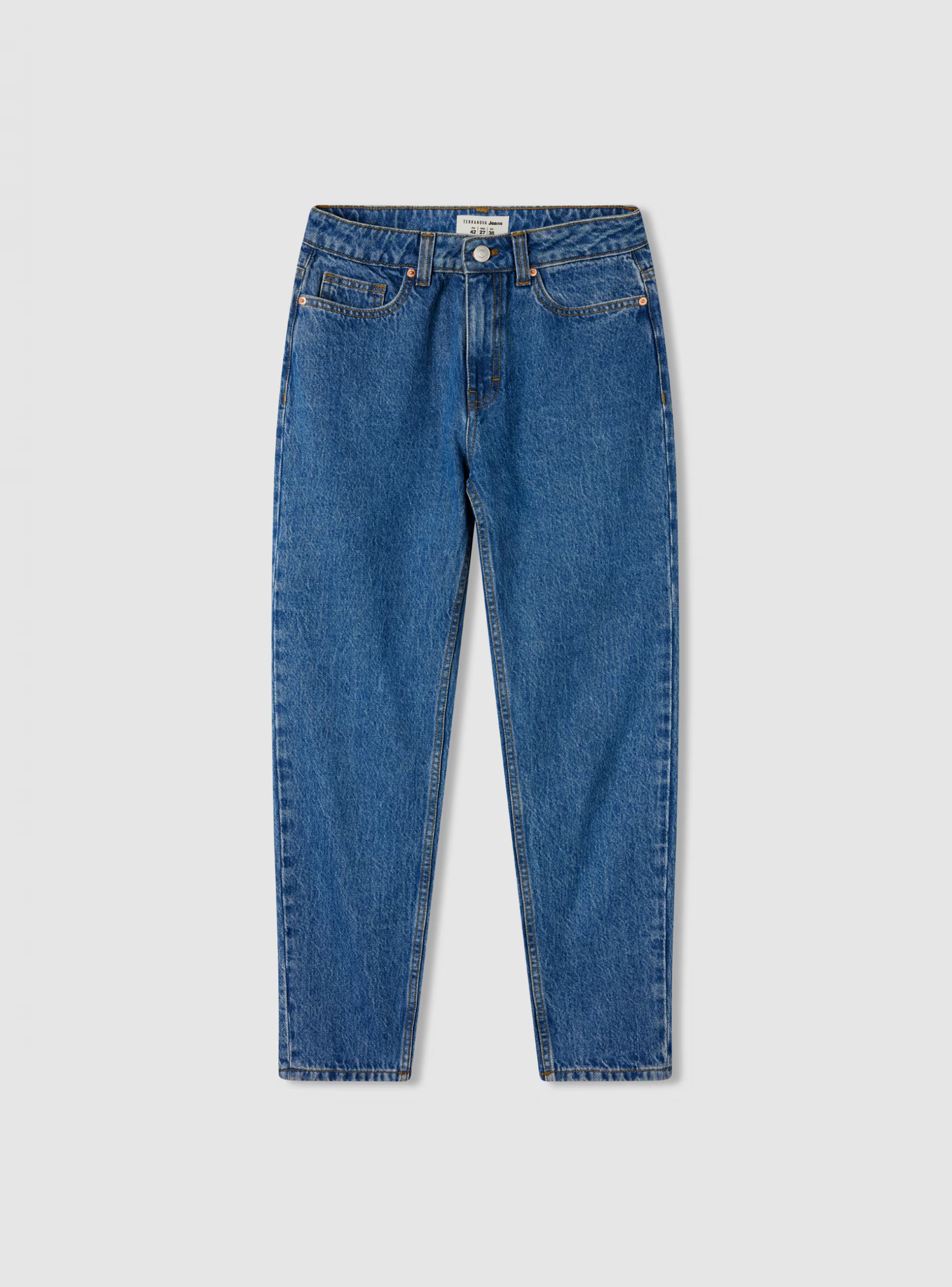 Jeans mom fit – Denim bleu moyen LuvaParis