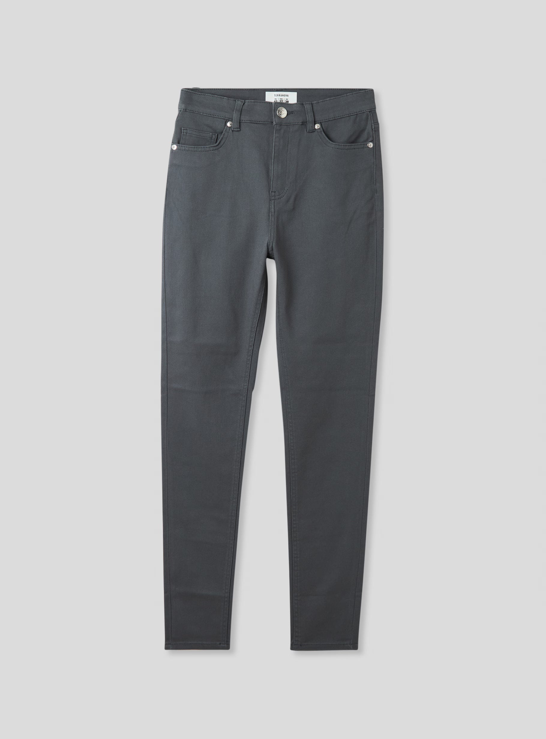 Pantalon skinny taille haute – Bleu foncé LuvaParis