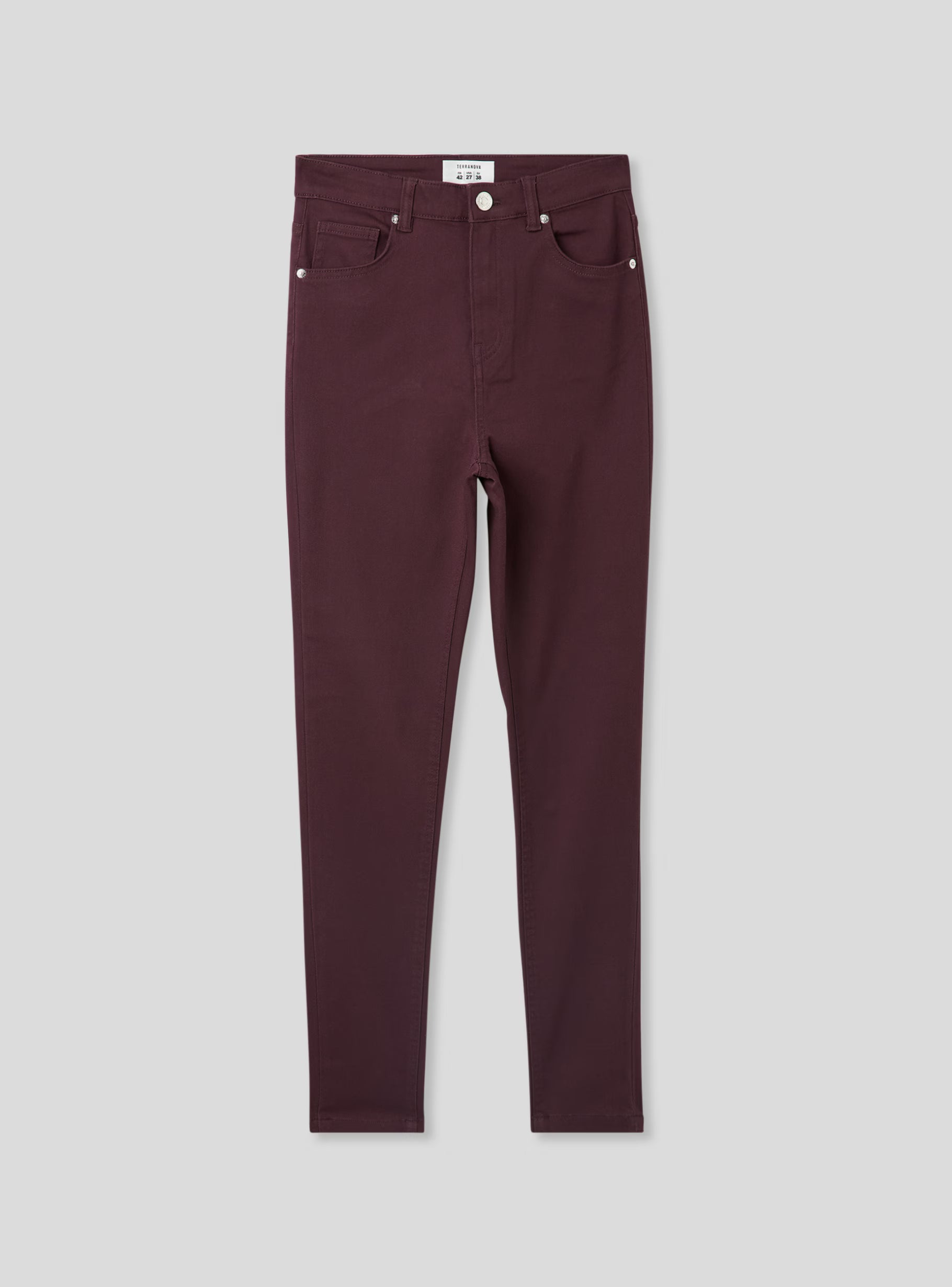 Pantalon skinny taille haute – Bleu foncé LuvaParis