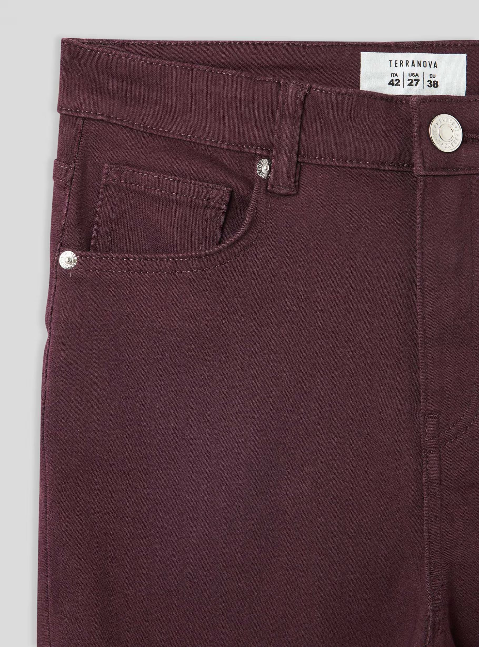 Pantalon skinny taille haute – Bleu foncé LuvaParis