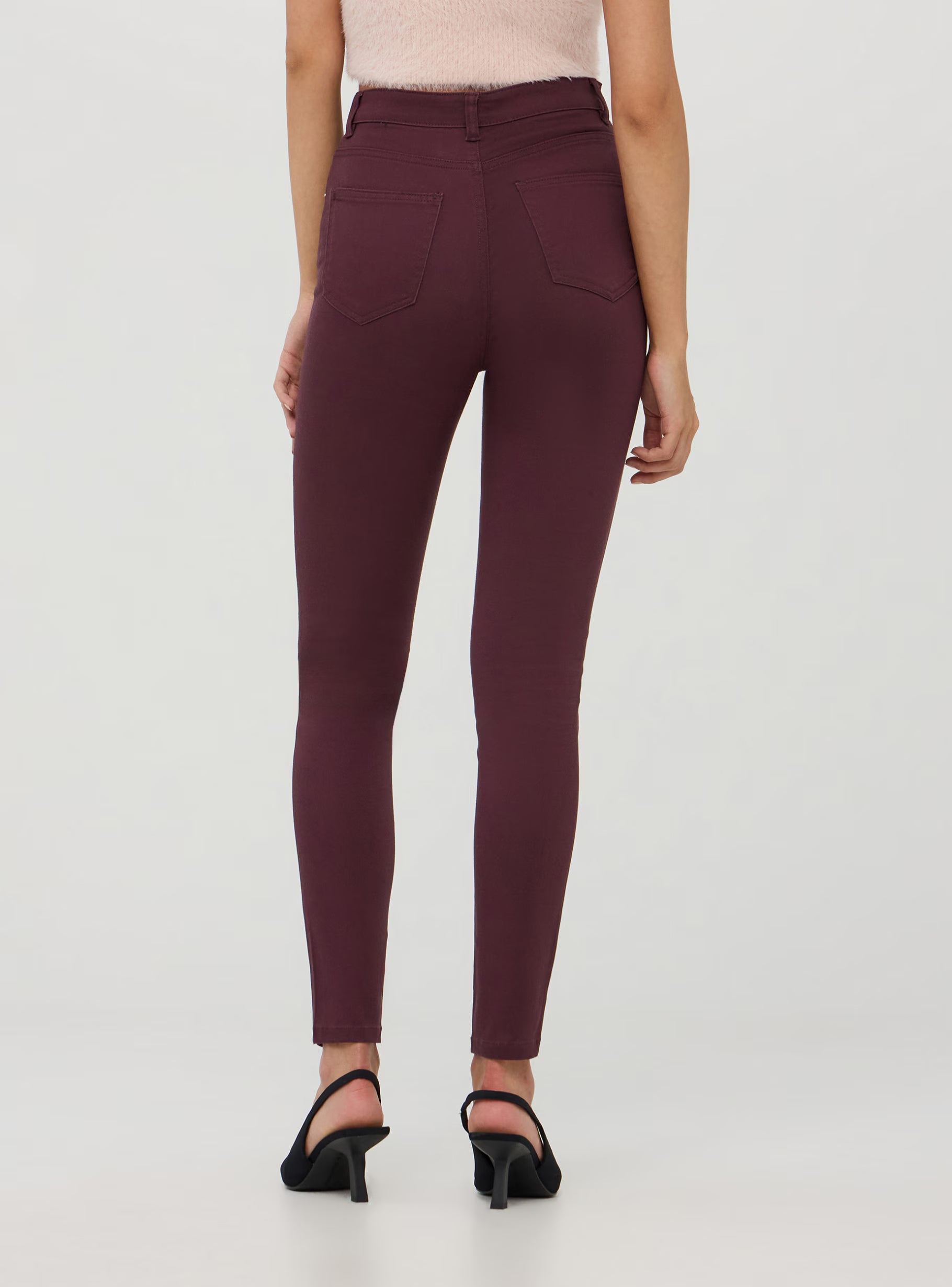 Pantalon skinny taille haute – Bleu foncé LuvaParis