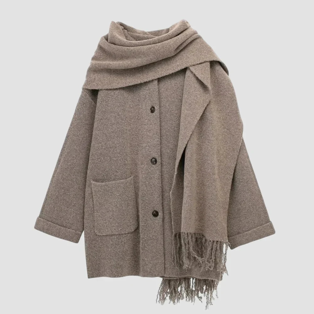Elisa | Manteau Écharpe LuvaParis