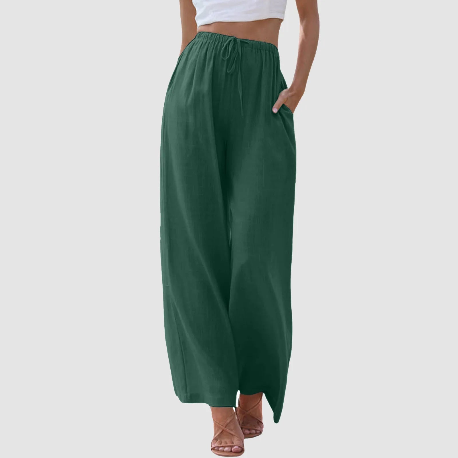 Isla | Pantalon taille haute à jambes larges LuvaParis