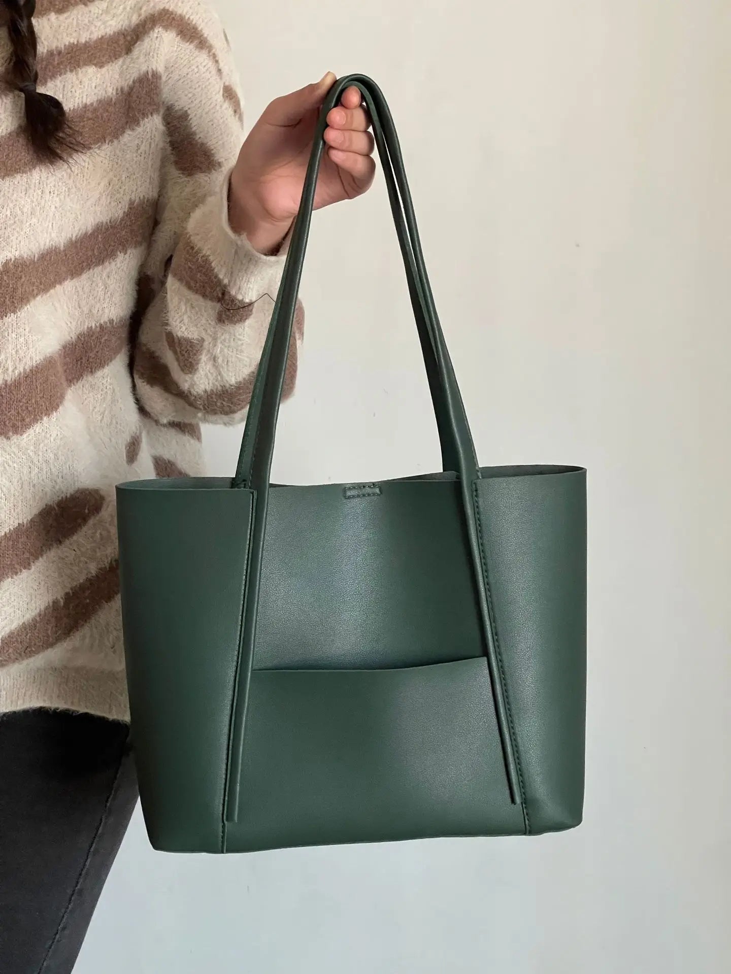 Sac cabas pour femme en cuir avec poignée supérieure – Simple, chic et grande capacité LuvaParis