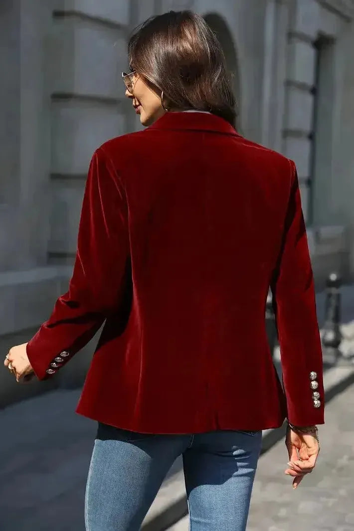 Aria Blazer en Velours – Élégance Intemporelle LuvaParis