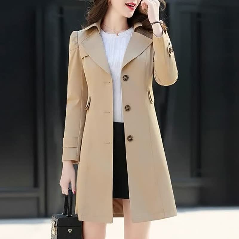 Women's Elegant Long Trench Coat - Comfortable & Warm ELVORIA UK