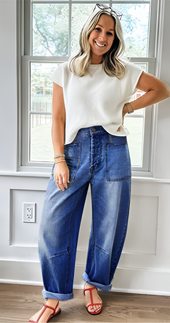 Jeans Femme RelaxFit™ – Style Décontracté et Élégant LuvaParis