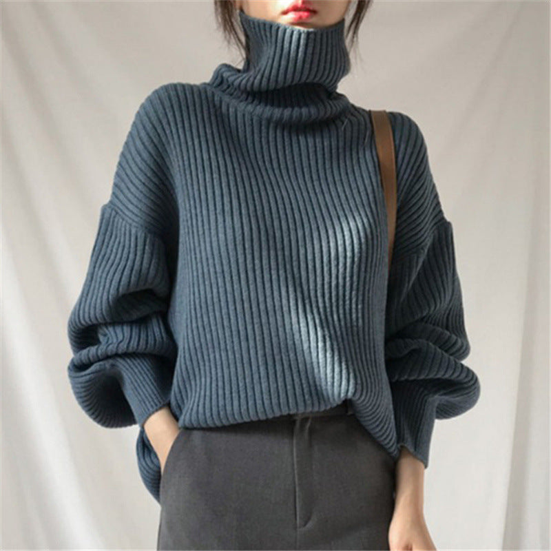 BNOIR | Luxe Pull à col roulé et à manches ballon LuvaParis