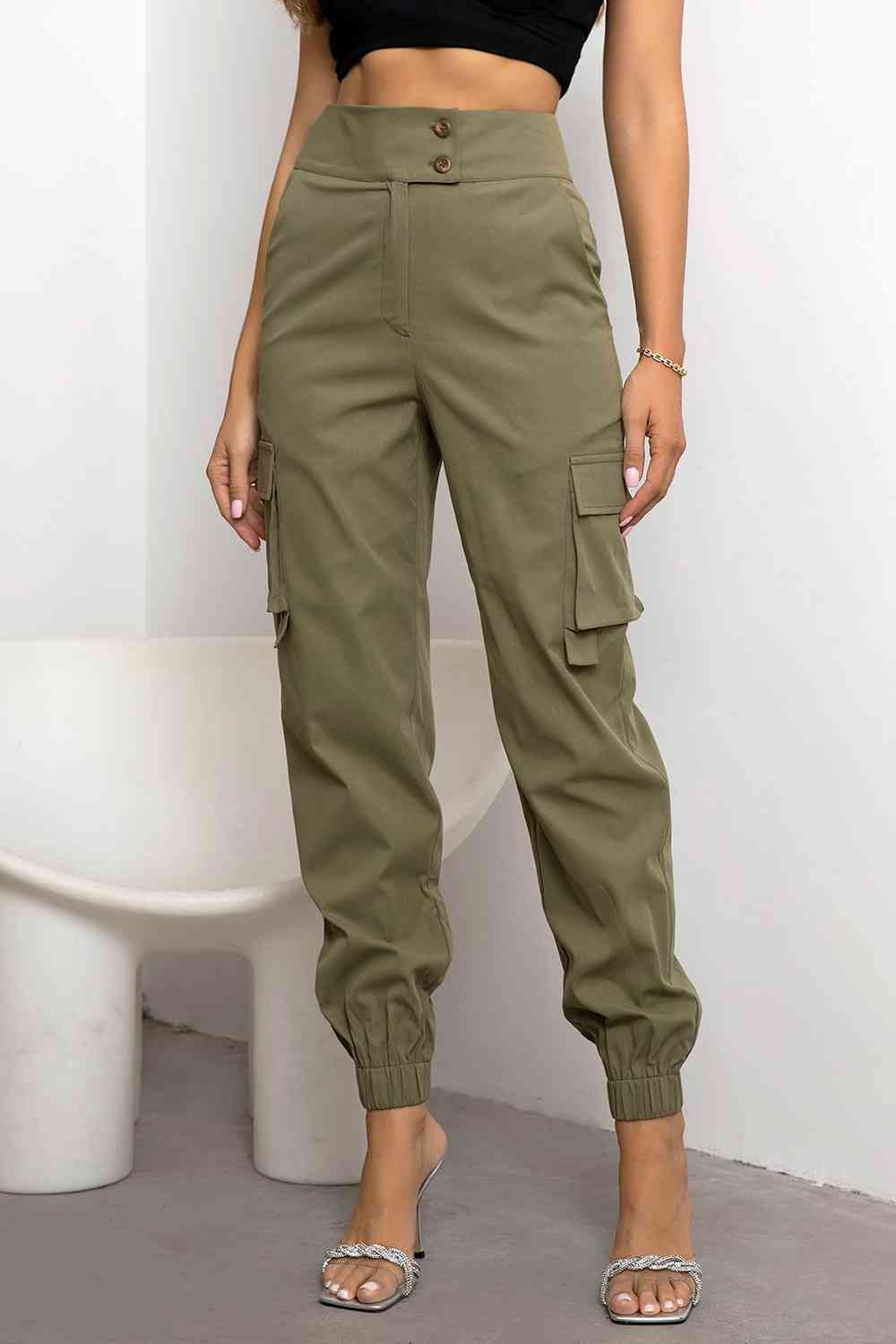 Natasha – Pantalon cargo taille haute pour femme LuvaParis