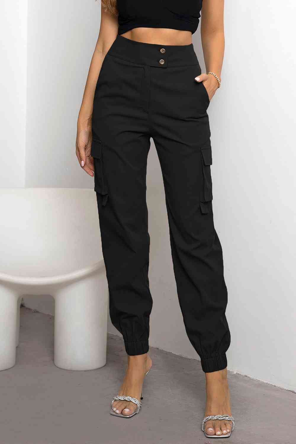 Natasha – Pantalon cargo taille haute pour femme LuvaParis