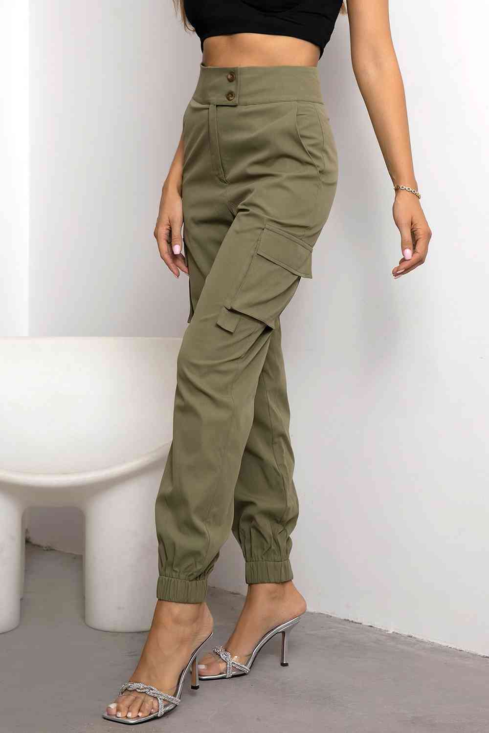 Natasha – Pantalon cargo taille haute pour femme LuvaParis