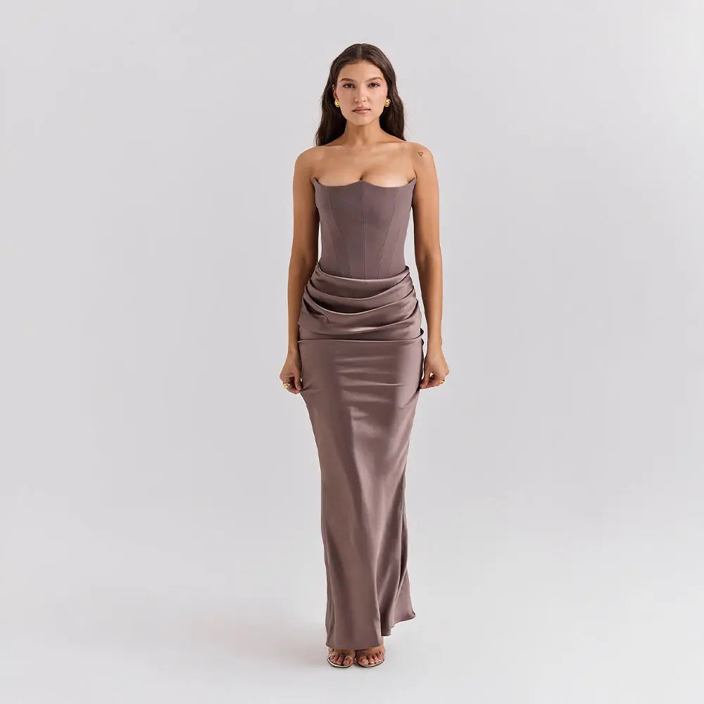 Elena | Robe Sans Bretelles BNOIR
