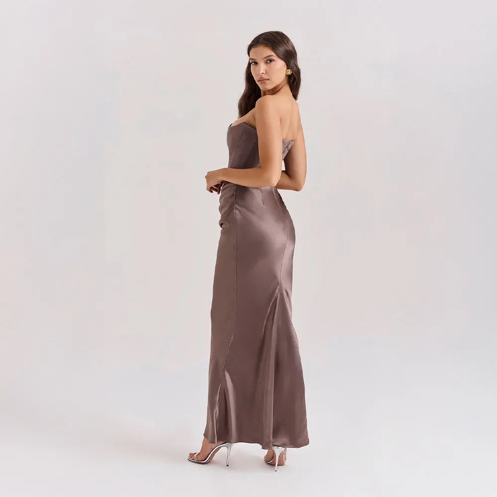 Elena | Robe Sans Bretelles BNOIR