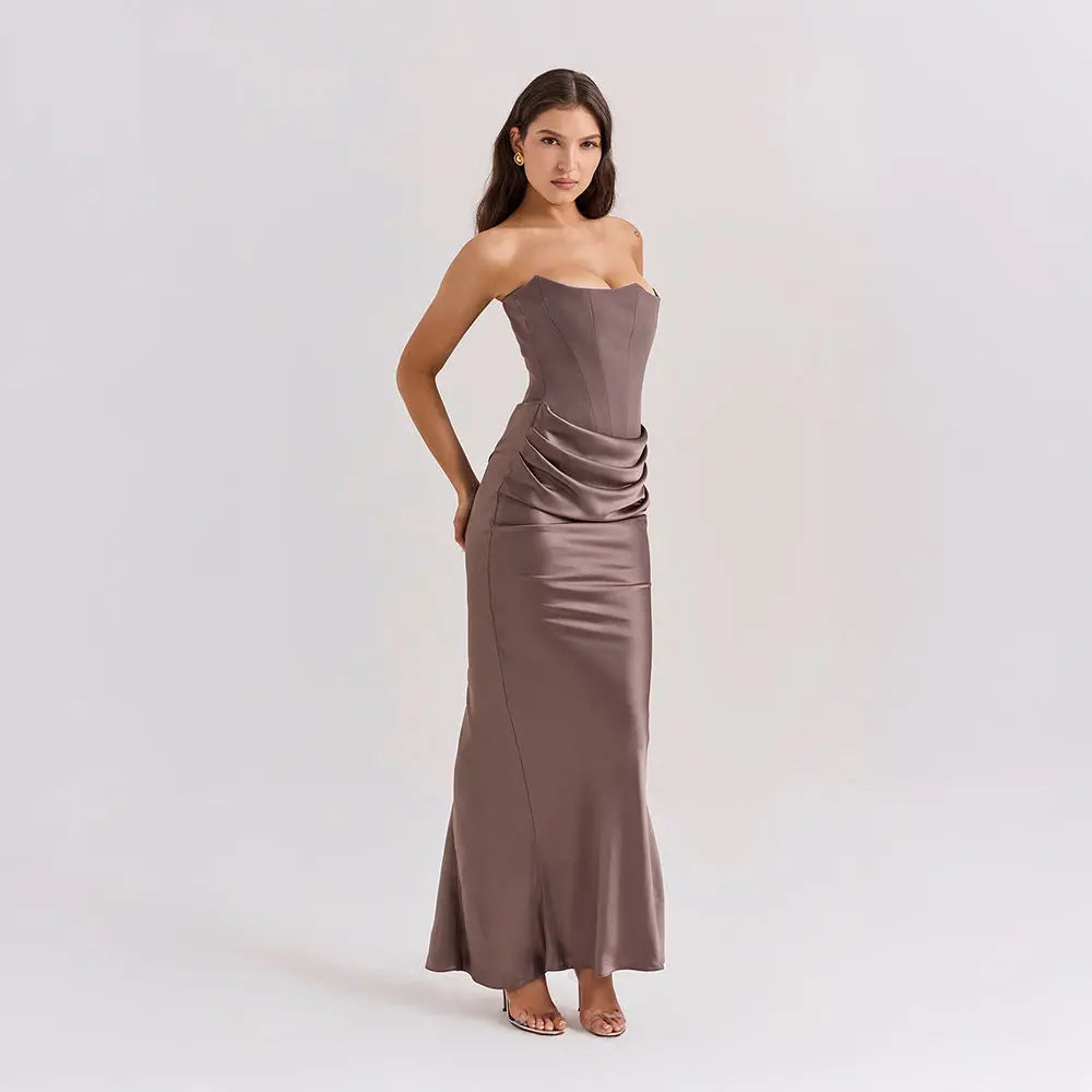 Elena | Robe Sans Bretelles BNOIR