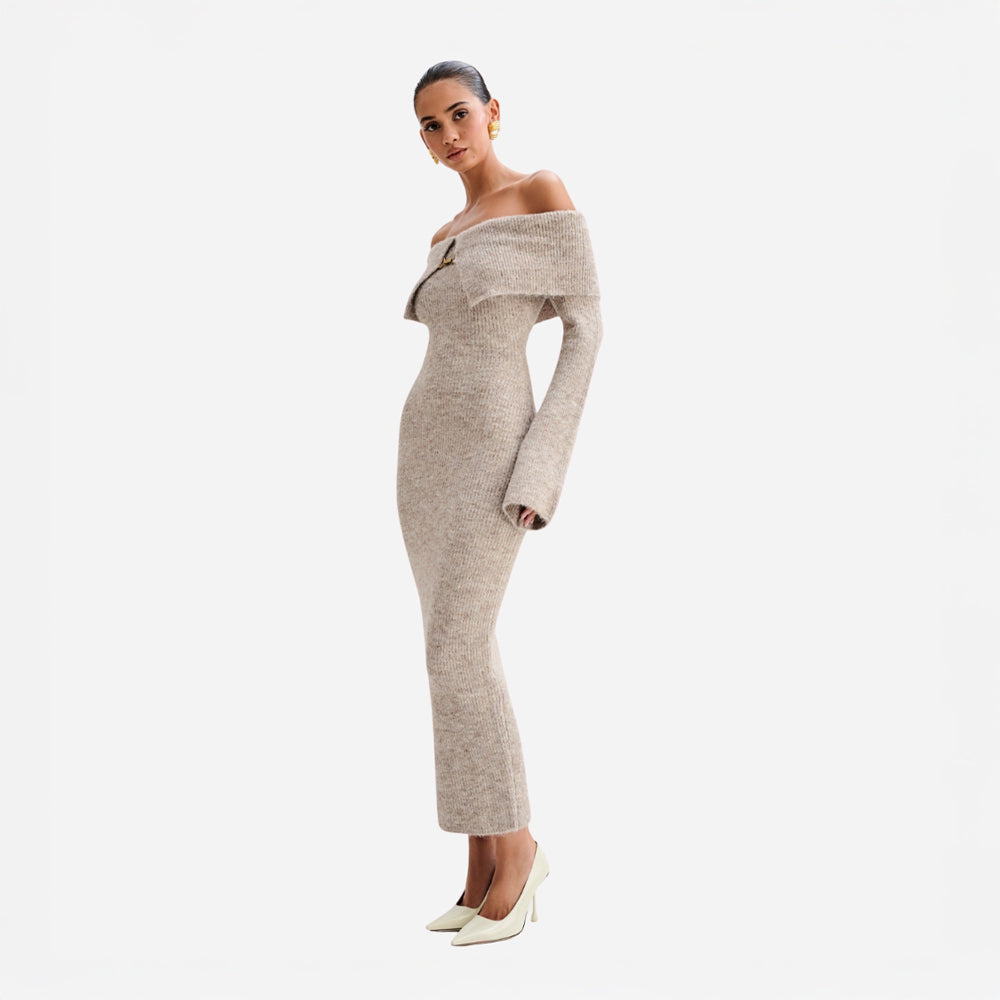 Suzy | Robe Midi Tricot BNOIR