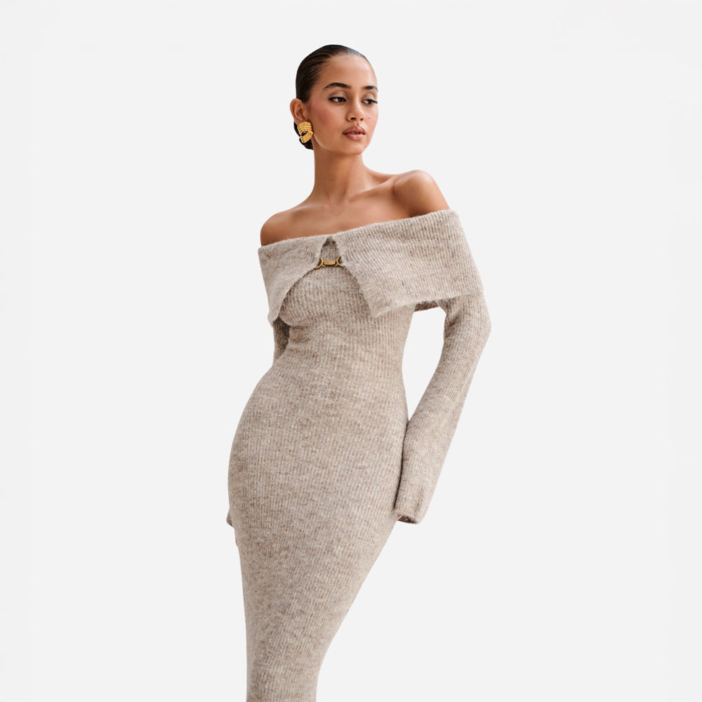 Suzy | Robe Midi Tricot BNOIR