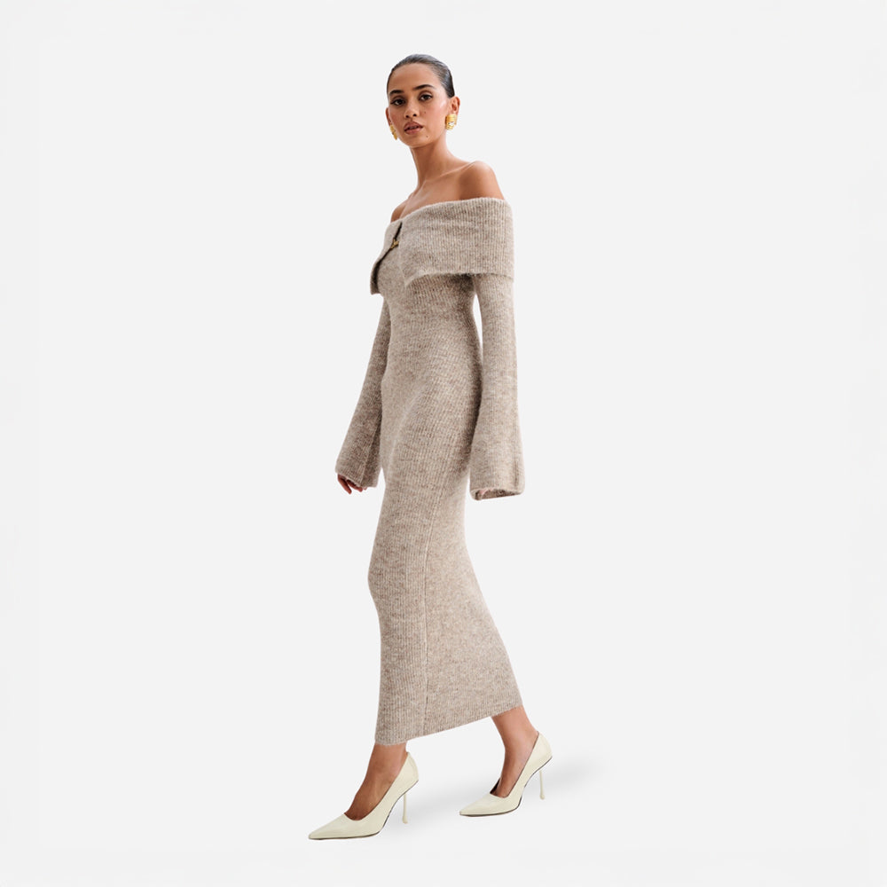 Suzy | Robe Midi Tricot BNOIR