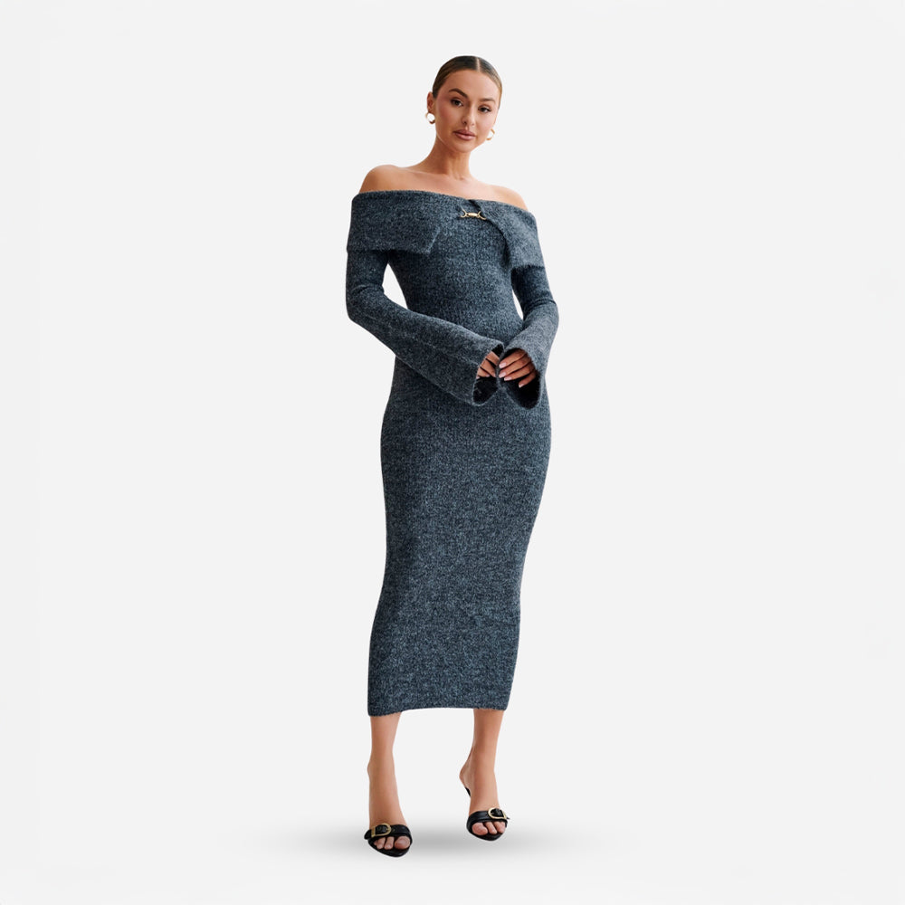 Suzy | Robe Midi Tricot BNOIR