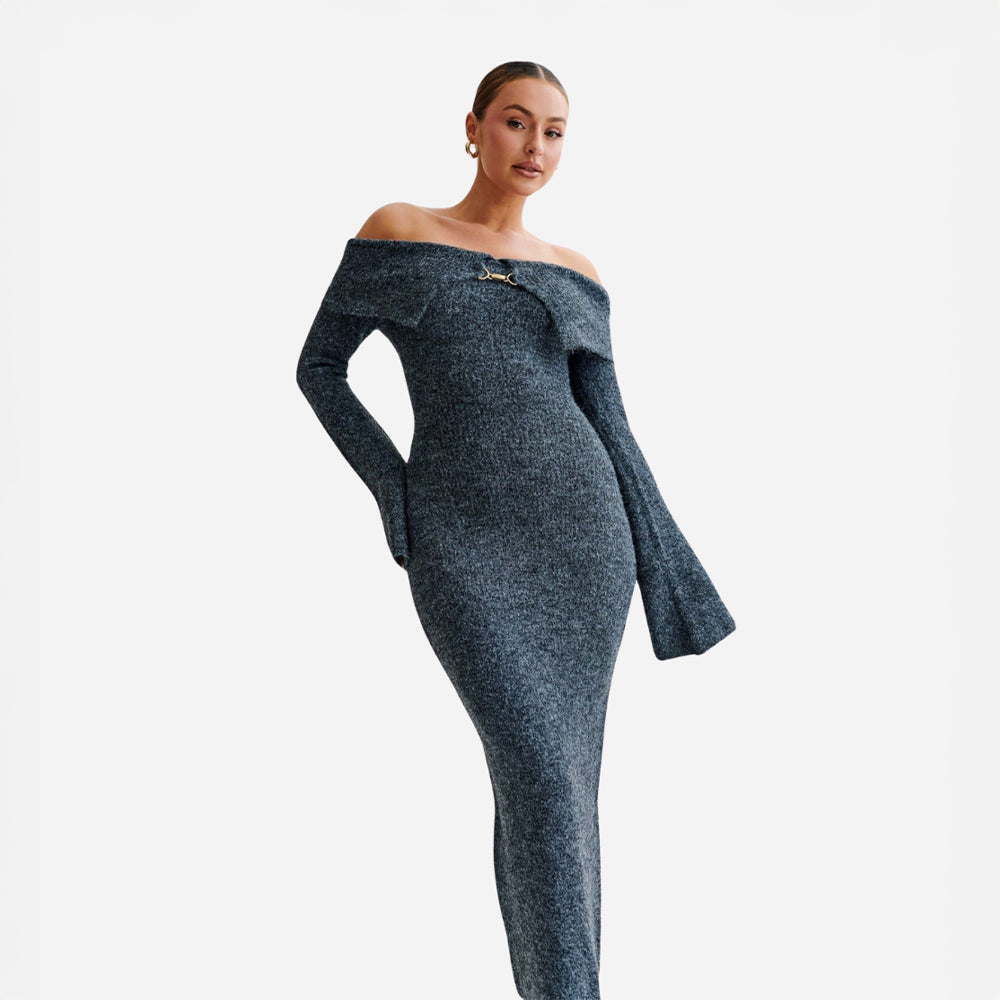 Suzy | Robe Midi Tricot BNOIR