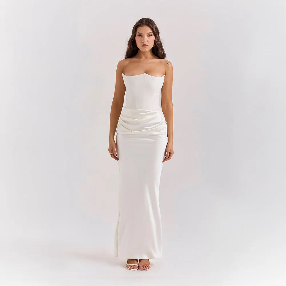 Elena | Robe Sans Bretelles BNOIR
