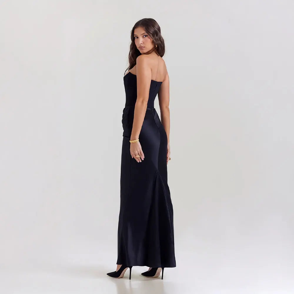 Elena | Robe Sans Bretelles BNOIR